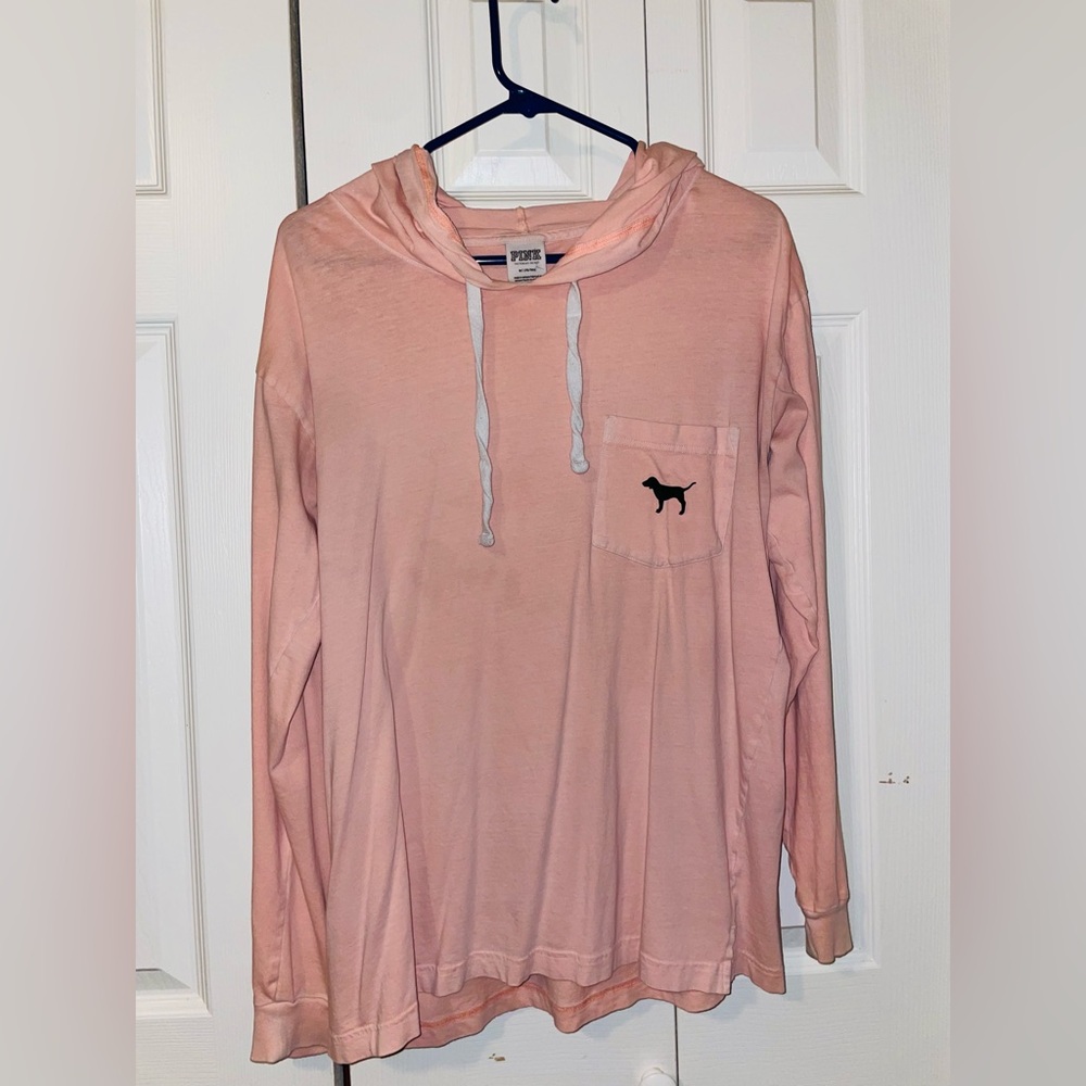 Women’s PINK Victoria’s Secret Long Sleeve With Hood Size Small